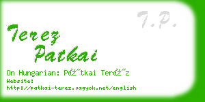 terez patkai business card